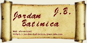 Jordan Batinica vizit kartica